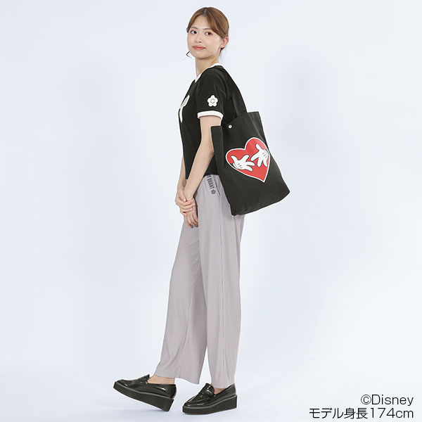 ミニーマウスアイコンデザイン Tシャツ（ブラック）