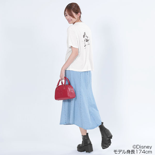 ミッキーマウスバックプリントデザイン Tシャツ（ホワイト）