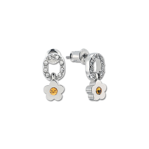 アクセントカラービジュー ピアス（シルバー）