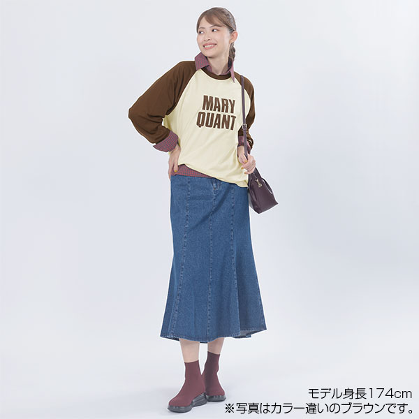 ロゴラグランロング Tシャツ（ブラック）