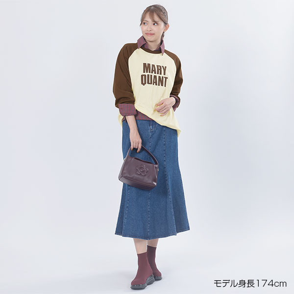 ロゴラグランロング Tシャツ（ブラウン）