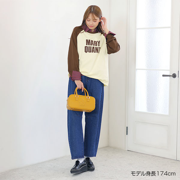 ロゴラグランロング Tシャツ（ブラウン）