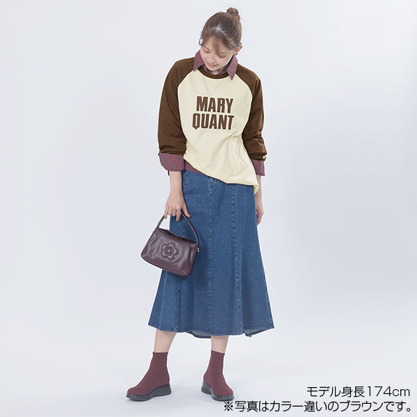 ロゴラグランロング Tシャツ（ブルー）