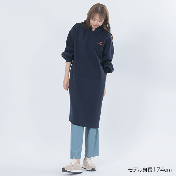 ロゴボンディング ワンピース（ネイビー）