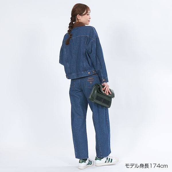 レトロロゴデニム パンツ（ネイビー）