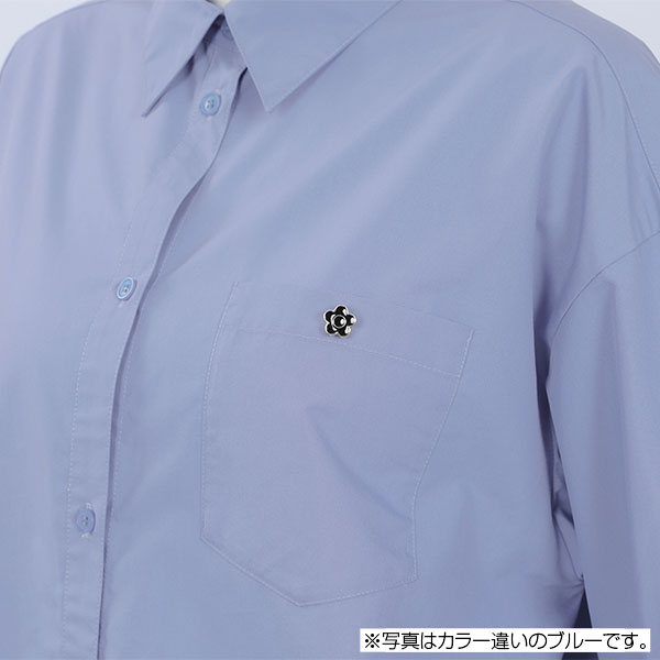 バックロゴシャツ ブラウス（ブラック）