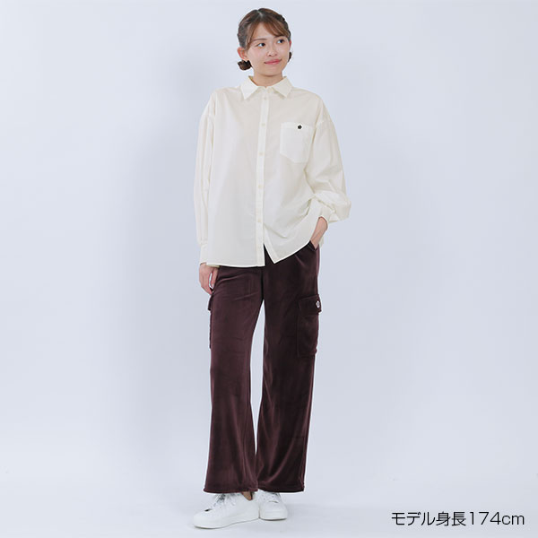 バックロゴシャツ ブラウス（ホワイト）