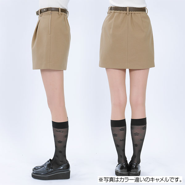レトロロゴバックル ミニスカート（ブラック）