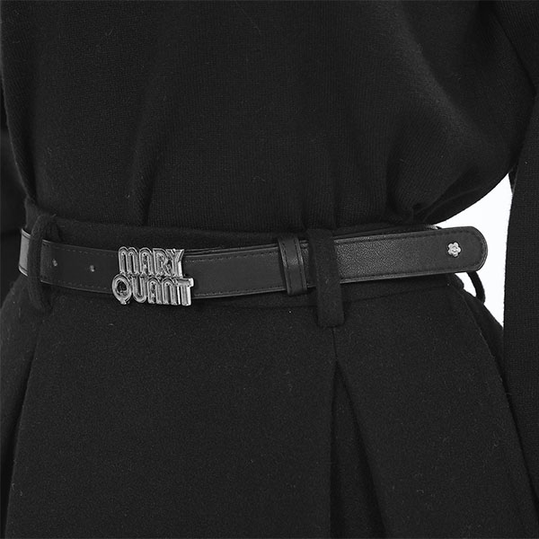 レトロロゴバックル ミニスカート（ブラック）