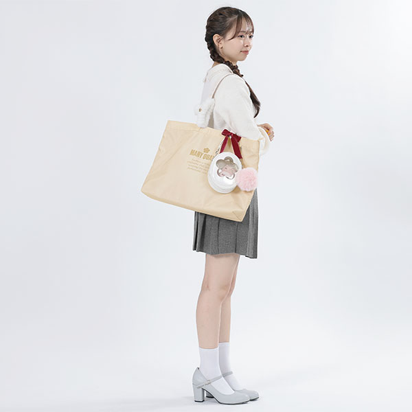 ゴールドロゴプリント舟型 トート（アイボリー）