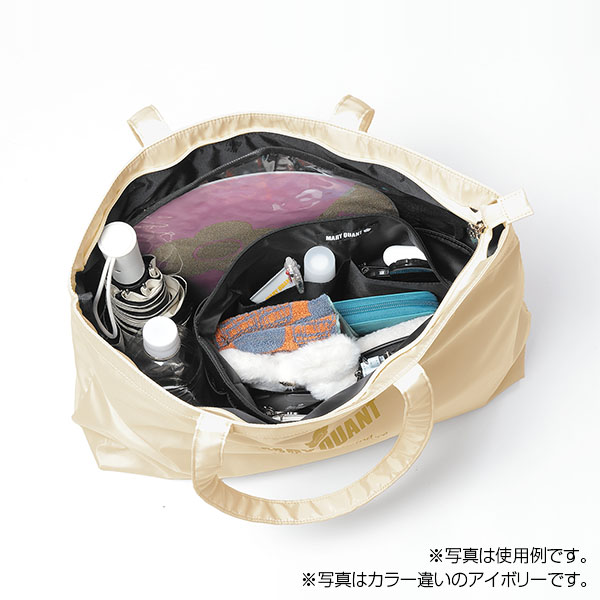 ゴールドロゴプリント舟型 トート（ボルドー）