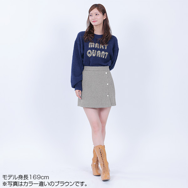 デイジーボタンスカート パンツ(ブラック)