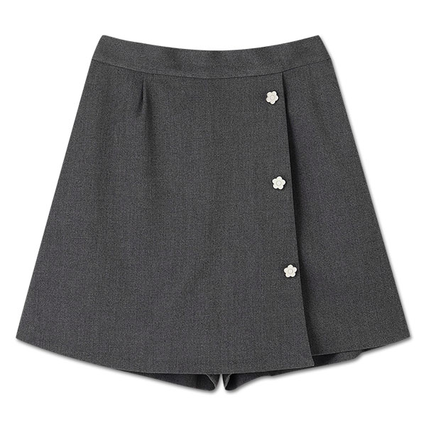 デイジーボタンスカート パンツ（グレー）
