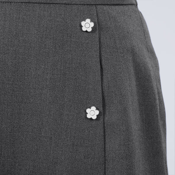 デイジーボタンスカート パンツ(グレー)
