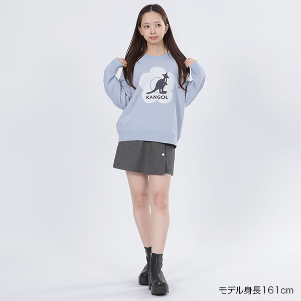 デイジーボタンスカート パンツ(グレー)