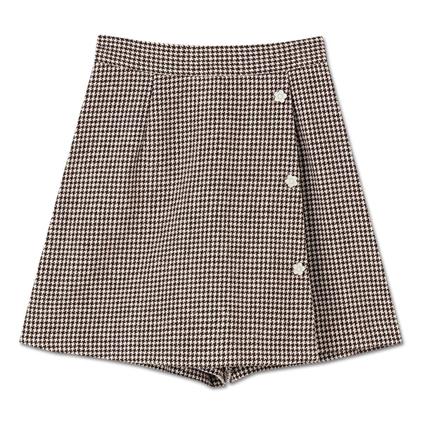 デイジーボタンスカート パンツ（ブラウン）