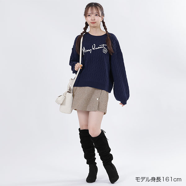 デイジーボタンスカート パンツ(ブラウン)