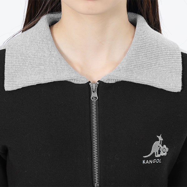 KANGOL×MQ ニット ワンピース（ブラック）