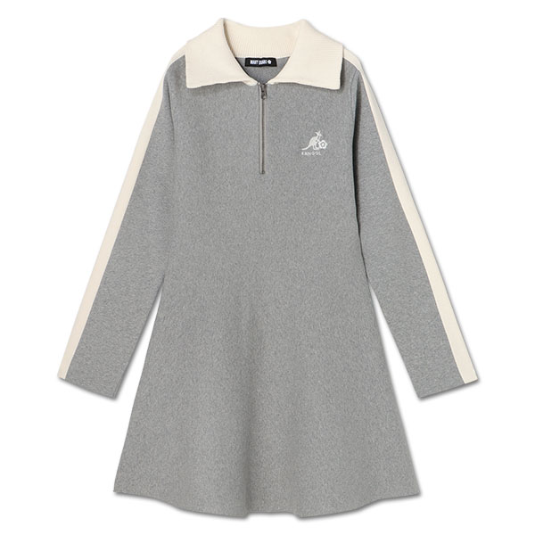 KANGOL×MQ ニット ワンピース（グレー）