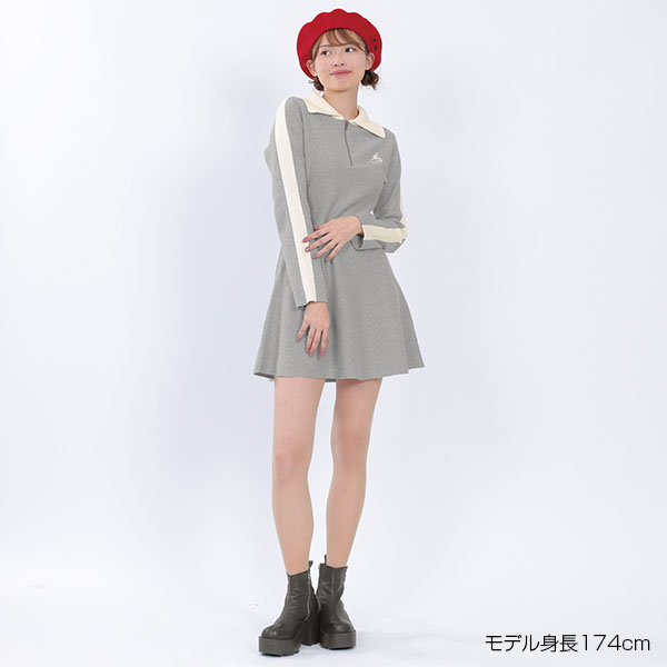 KANGOL×MQ ニット ワンピース（グレー）