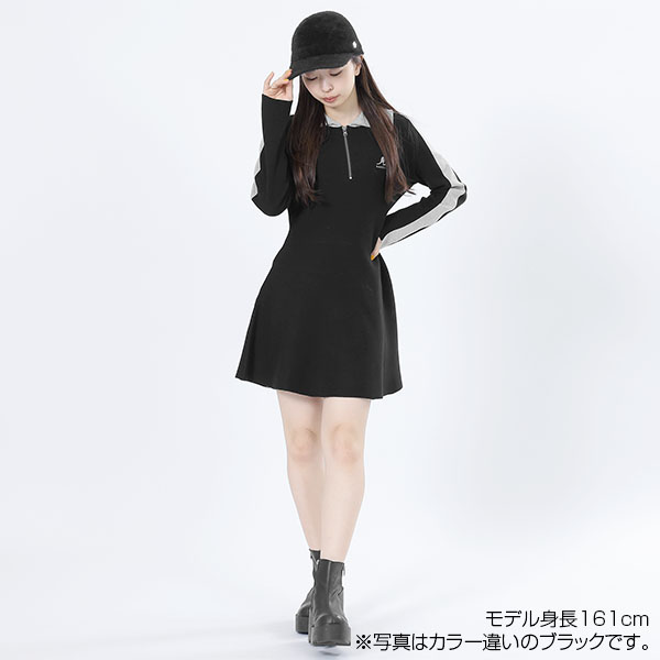 KANGOL×MQ ニット ワンピース（グリーン）