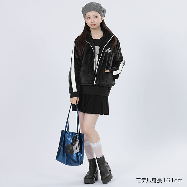 KANGOL×MQ フリース ブルゾン（ブラック）