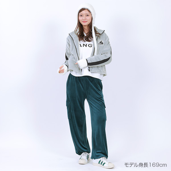 KANGOL×MQ フリース ブルゾン（ブルー）