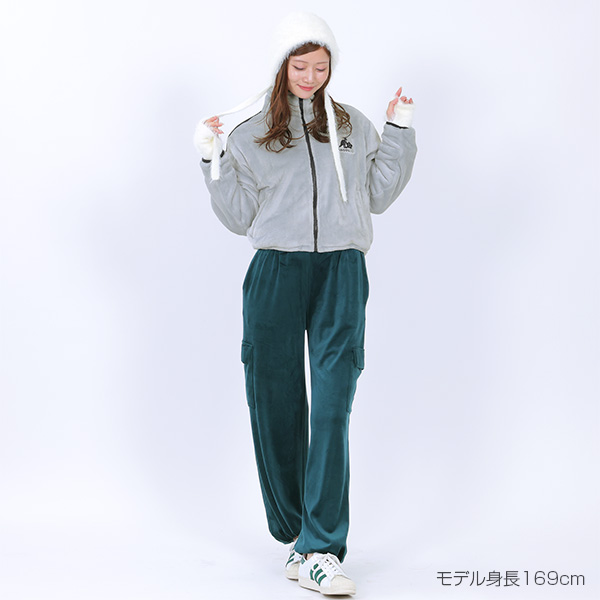KANGOL×MQ フリース ブルゾン（ブルー）