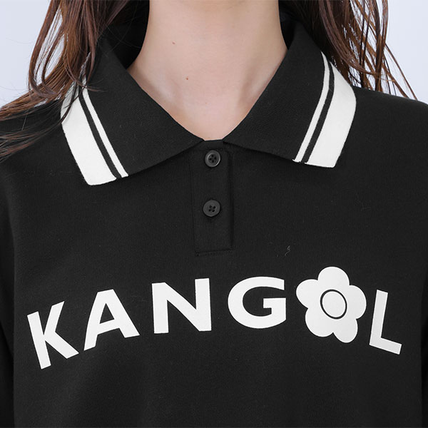 KANGOL×MQ ポロ プルオーバー（ブラック）