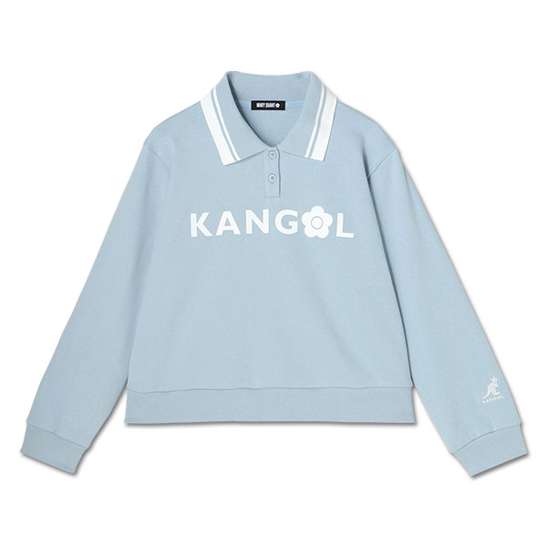 KANGOL×MQ ポロ プルオーバー（ブルー）