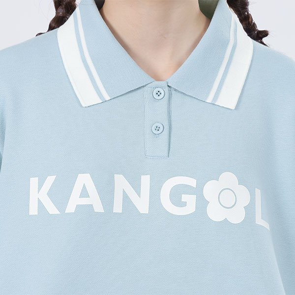 KANGOL×MQ ポロ プルオーバー（ブルー）