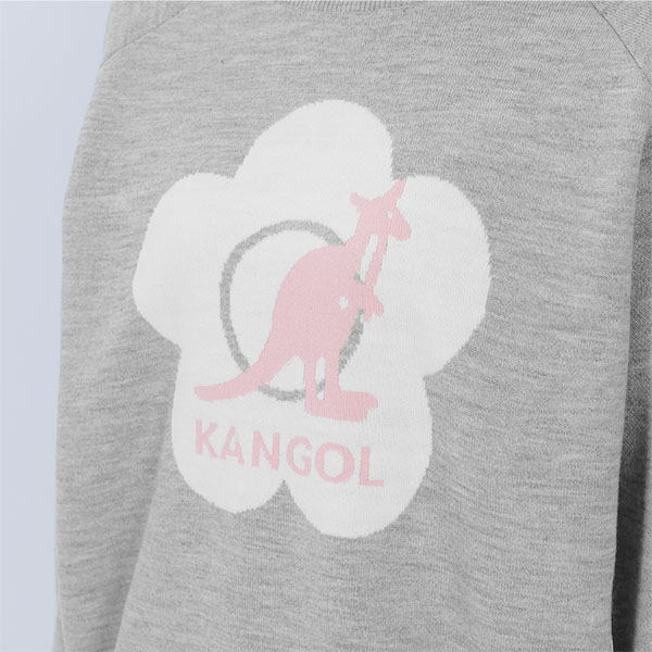 KANGOL×MQ ニット プルオーバー（グレー）