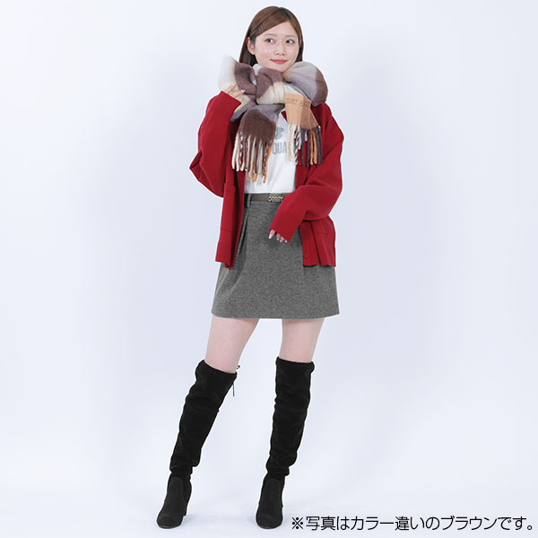 ソフトブークレー ストール(ブラック)