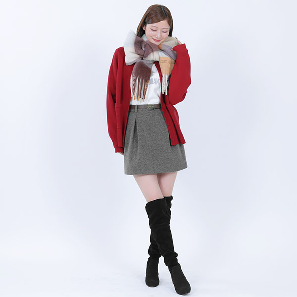 ソフトブークレー ストール(ブラウン)