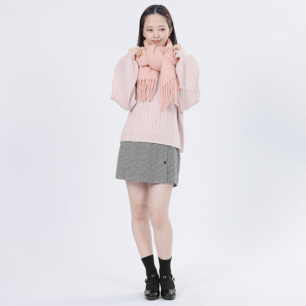 ソフトブークレー ストール(ピンク)