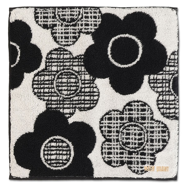 レトロチェック ミニタオル（ホワイト）