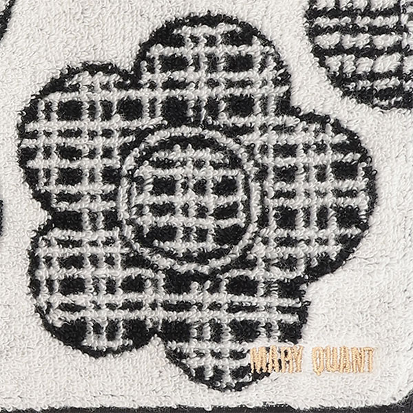 レトロチェック ミニタオル(ホワイト)