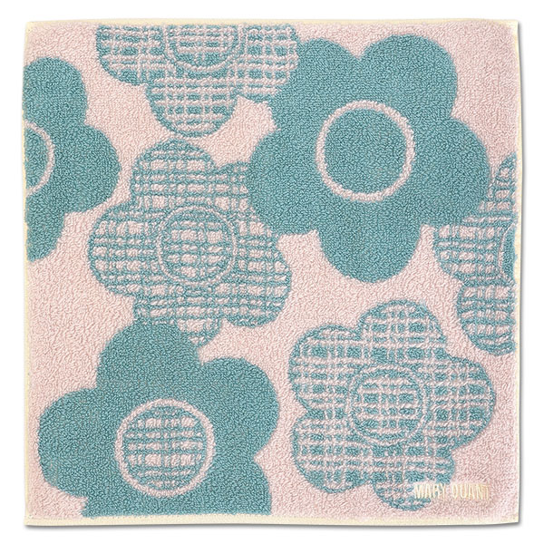 レトロチェック ミニタオル（ピンク）