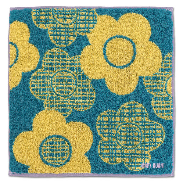 レトロチェック ミニタオル（グリーン）