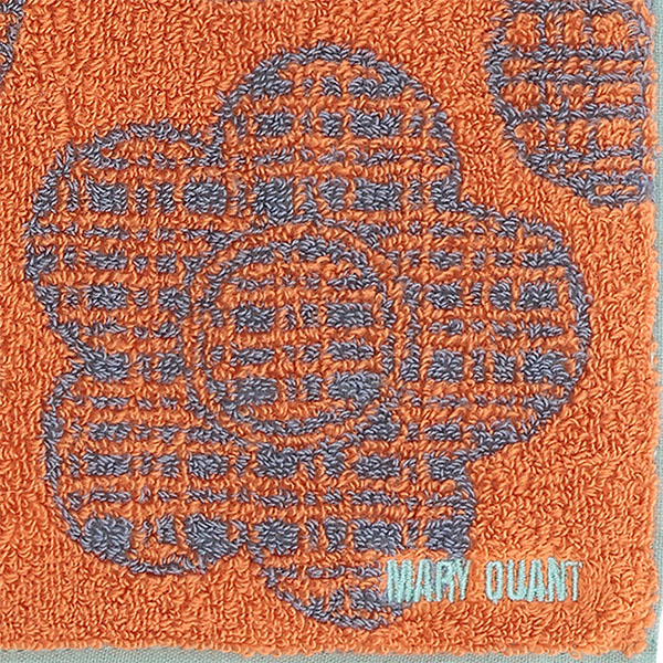 レトロチェック ミニタオル(オレンジ)