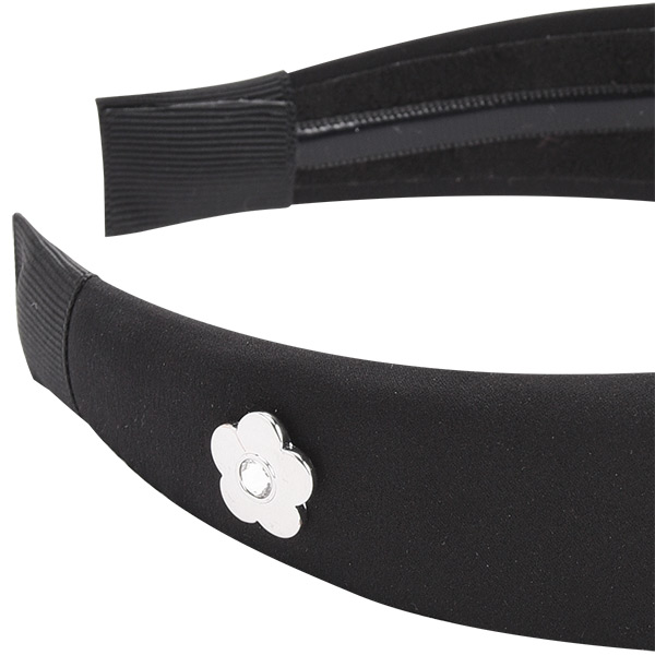 ベーシックサテン カチューシャ(ブラック)