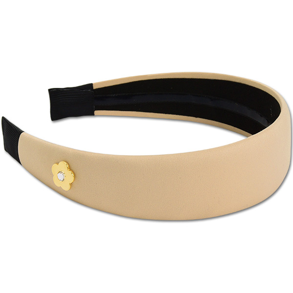 ベーシックサテン カチューシャ(ベージュ)