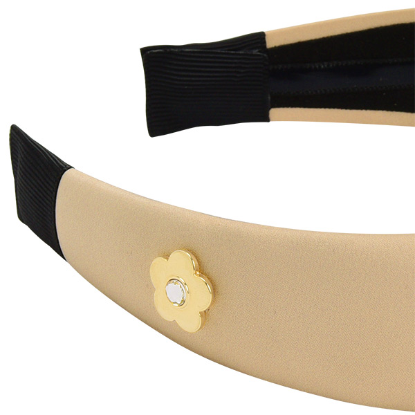 ベーシックサテン カチューシャ(ベージュ)