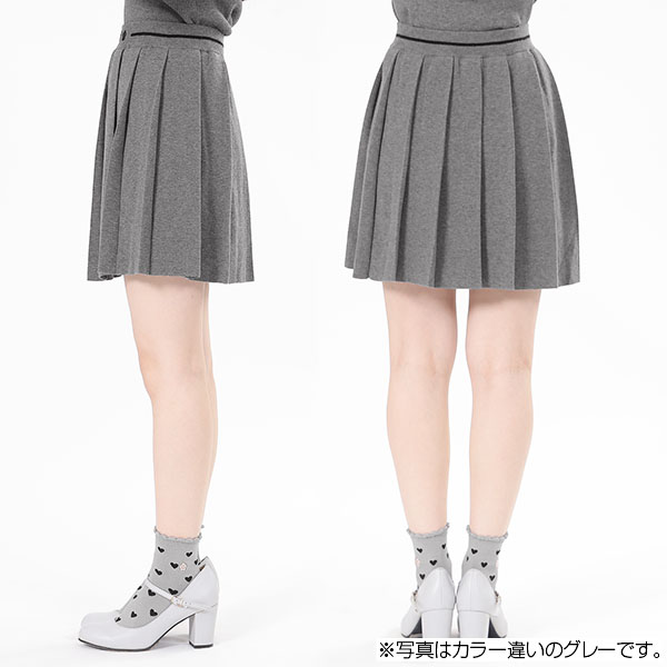 スムースニット スカート（ブラック）