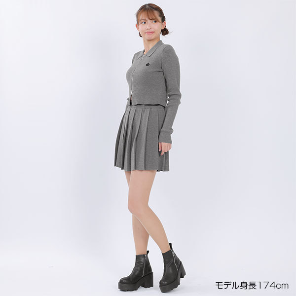 スムースニット スカート（グレー）