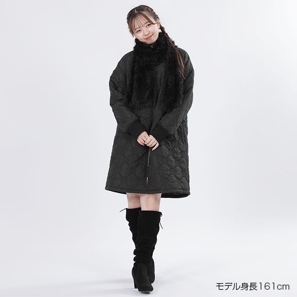 デイジーキルト中綿 ブルゾン（ブラック）