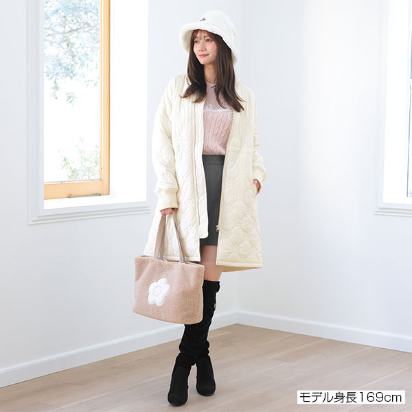 デイジーキルト中綿 ブルゾン（アイボリー）