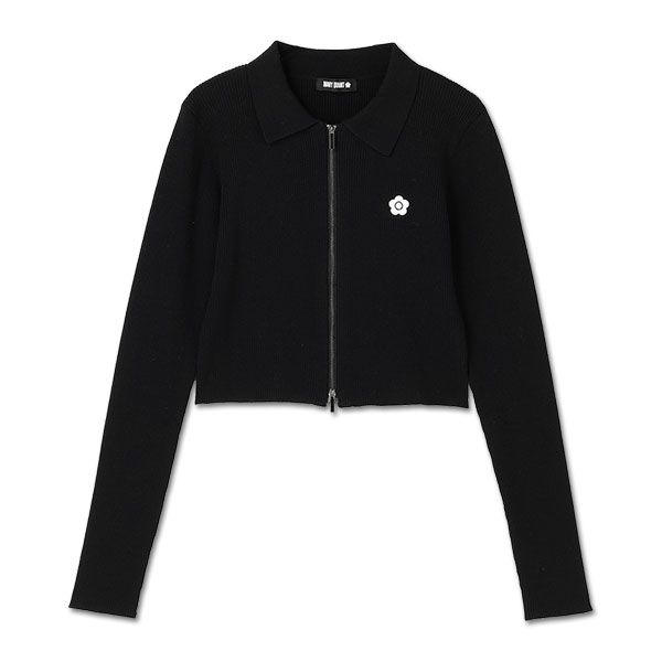 スムースニット ブルゾン（ブラック）