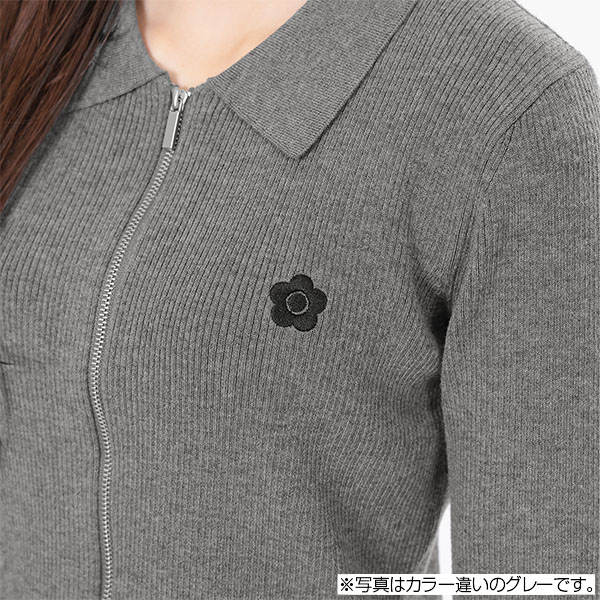 スムースニット ブルゾン（ブラック）