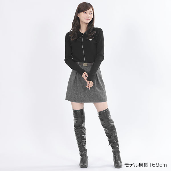 スムースニット ブルゾン（ブラック）